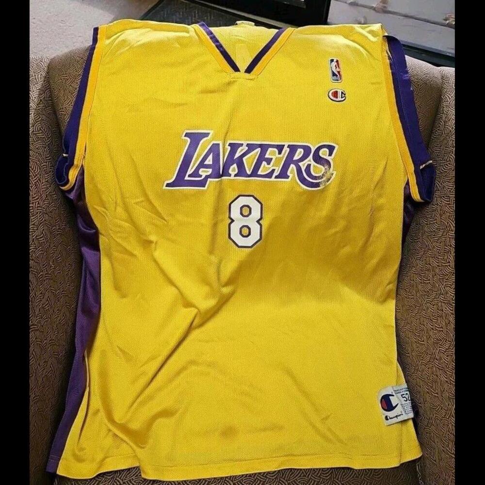 Vintage NBA Kobe Bryant Champion Lakers Jersey Size XXL Number 8 - Picture 1 of 7